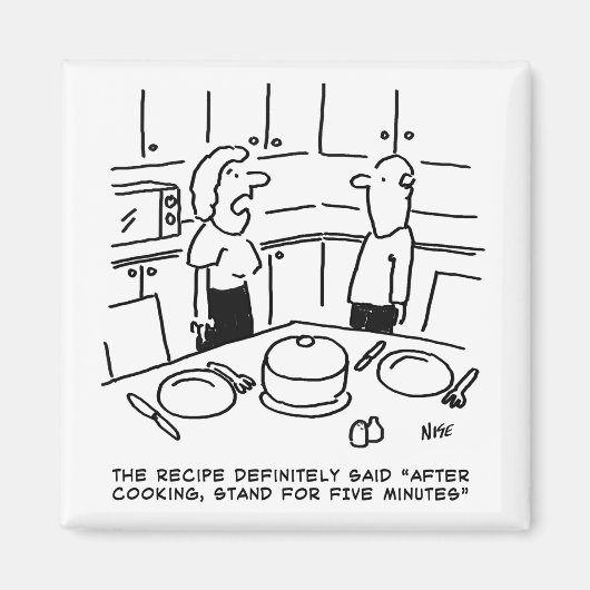 Instructies ontvangen. Thuiskoken in een keuken Magneet (Voorkant)