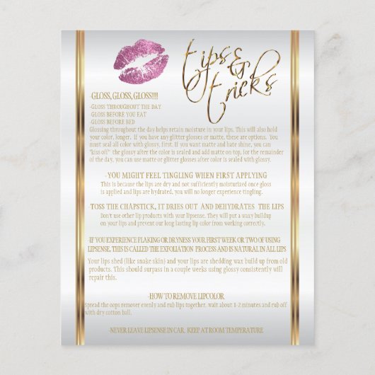 Instructies - Roze glazen lip Flyer (Achterkant)