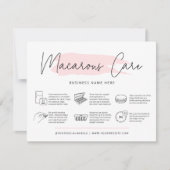 Instructies voor bakkerij voor de Macaronhandleidi Bedankkaart (Voorkant)