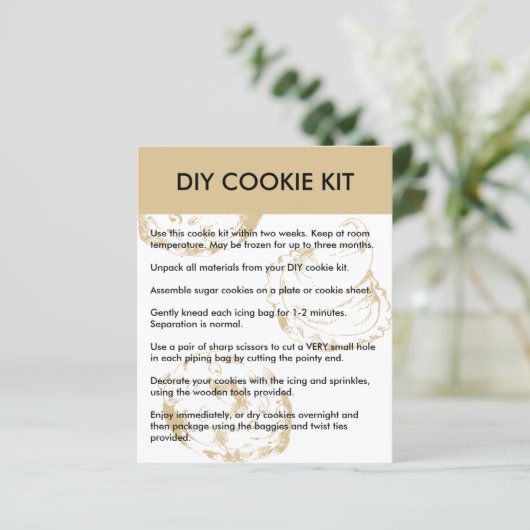 Instructies voor bakkerijkoekjes (Staand voorkant)