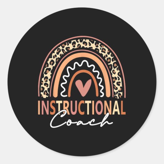 Instructies voor de achterkant van de coachleopard ronde sticker (Voorkant)