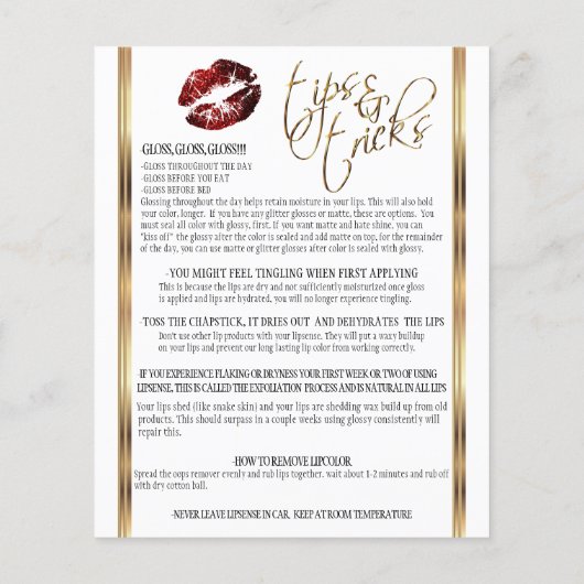 Instructies voor de flacon met de flacon Red Glitt Flyer (Achterkant)