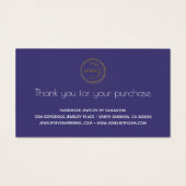 Instructies voor de Kaart van de juwelen met logo (Achterkant)