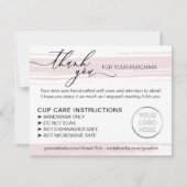 Instructies voor de Mok van het roze bekerbekerbek Bedankkaart (Voorkant)