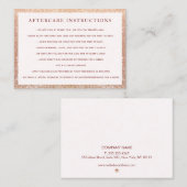 Instructies voor de nazorg van microflessen Glitte Visitekaartje (Voorkant / Achterkant)