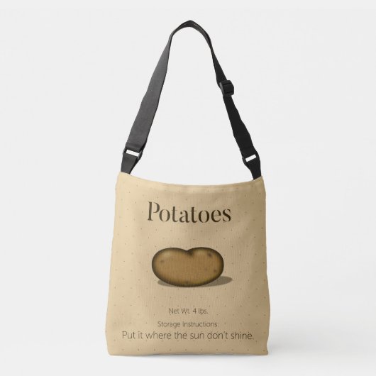 Instructies voor de opslag van Humoureus voedsel Crossbody Tas (Voorkant)