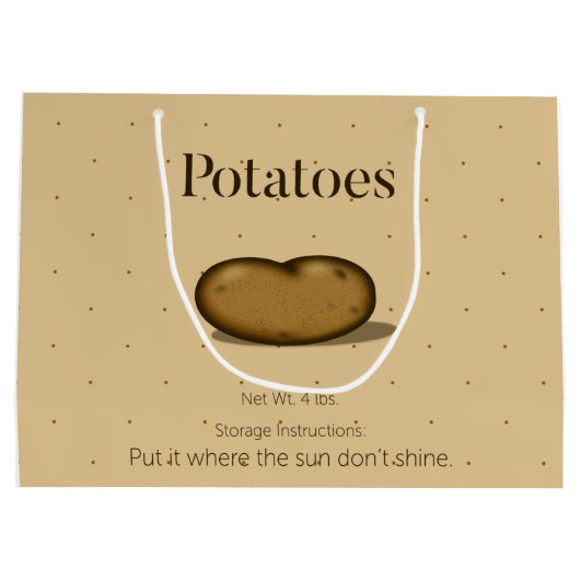 Instructies voor de opslag van Humoureus voedsel Groot Cadeauzakje (Achterkant)