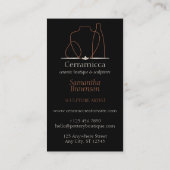 Instructies voor de zwarte kleverige keramiek visitekaartje (Achterkant)