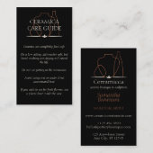 Instructies voor de zwarte kleverige keramiek visitekaartje (Voorkant / Achterkant)