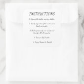 Instructies voor deodorizer voor tapijt vierkante sticker (Tas)