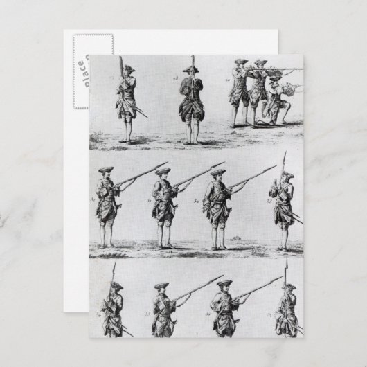 Instructies voor een Bayonet Drill Briefkaart (Voorkant / Achterkant)