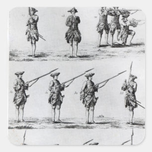 Instructies voor een Bayonet Drill Vierkante Sticker
