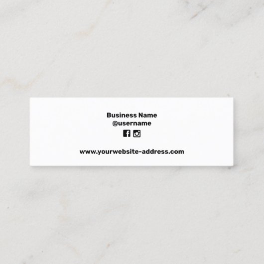 Instructies voor gebruik door Tumbler Gold Heart V Mini Visitekaartje (Achterkant)