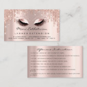 Instructies voor gebruik Eyelash Roos druppelt VIP Visitekaartje (Voorkant / Achterkant)