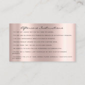 Instructies voor gebruik Eyelash Roos druppelt VIP Visitekaartje (Achterkant)