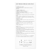 Instructies voor gebruik na de behandeling Lichaam Reclamekaart (Voorkant)