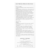 Instructies voor gebruik na de behandeling Lichaam Reclamekaart (Achterkant)