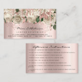 Instructies voor gebruik na de behandeling Uitslag Visitekaartje (Voorkant / Achterkant)