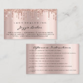 Instructies voor gebruik na de verpakking Lash Roo Visitekaartje (Voorkant / Achterkant)