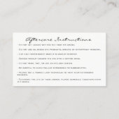 Instructies voor gebruik na het wassen Lash Roos W Visitekaartje (Achterkant)