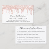 Instructies voor gebruik na Roos Lash White Driver Visitekaartje (Voorkant / Achterkant)