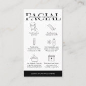 Instructies voor gezichtsstoornissen Minimale esth Visitekaartje (Voorkant)