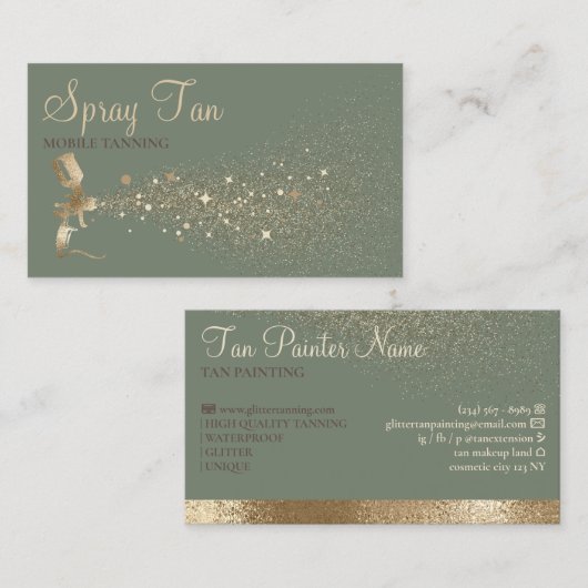 Instructies voor groene nazorg Spuitlooiing Visitekaartje (Voorkant / Achterkant)