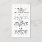 Instructies voor het behandelen van eieren in Boer Visitekaartje (Voorkant)