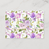 Instructies voor het Paarse ontspringen van Floral Informatiekaartje (Achterkant)