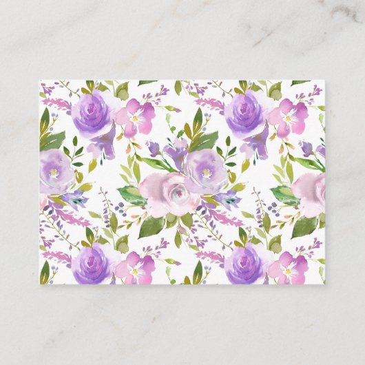 Instructies voor het Paarse ontspringen van Floral Informatiekaartje (Achterkant)