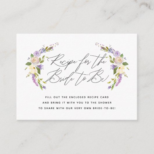 Instructies voor het Paarse ontspringen van Floral Informatiekaartje (Voorkant)