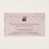 Instructies voor het wassen van gouden kleding visitekaartje (Achterkant)