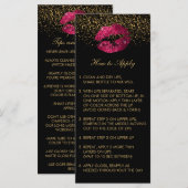 Instructies voor hot-roze glitter Lipsense Senegen (Voorkant / Achterkant)