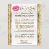 Instructies voor hot-roze Lips en Gold Damask Flyer (Voorkant)