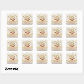 Instructies voor ingrediënten voor rustieke zeep vierkante sticker (Vel)