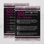 Instructies voor juwelen consultant Vermijd 5 seco Bedankkaart (Voorkant / Achterkant)