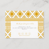 Instructies voor juwelen | Geel Visitekaartje (Achterkant)