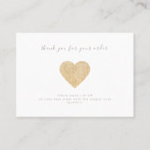 Instructies voor juwelen | Goud hart Visitekaartje (Achterkant)