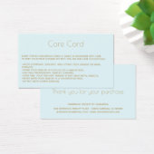 Instructies voor juwelen Kaart met logo blauw (Bureau)