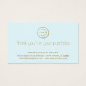 Instructies voor juwelen Kaart met logo blauw (Achterkant)