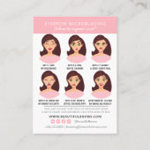 Instructies voor microblading in de nazorg en beno visitekaartje (Achterkant)