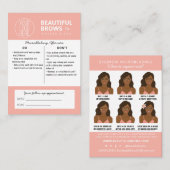 Instructies voor microblading in de nazorg en beno visitekaartje (Voorkant / Achterkant)