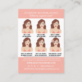 Instructies voor microblading in de nazorg en beno visitekaartje (Achterkant)