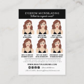 Instructies voor microblading in de nazorg en beno visitekaartje (Achterkant)