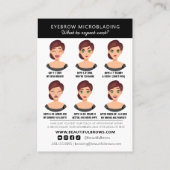 Instructies voor microblading in de nazorg en beno visitekaartje (Achterkant)