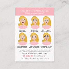 Instructies voor microblading in de nazorg en beno visitekaartje