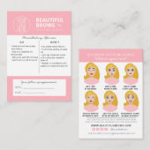 Instructies voor microblading in de nazorg en beno visitekaartje (Voorkant / Achterkant)