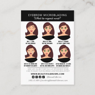 Instructies voor microblading in de nazorg en beno visitekaartje