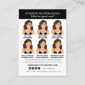 Instructies voor microblading in de nazorg en beno visitekaartje (Achterkant)