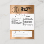 Instructies voor microblading in de nazorg en beno visitekaartje (Voorkant)